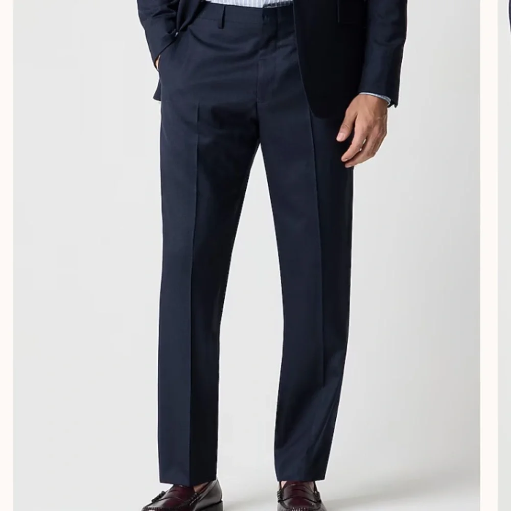 J crew heather navy Classic-fit Thompson worsted wool suit pant 31x30